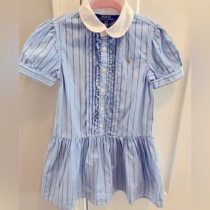 Like New Ralph Lauren Cotton Oxford Shirtdress Size 4/4T
